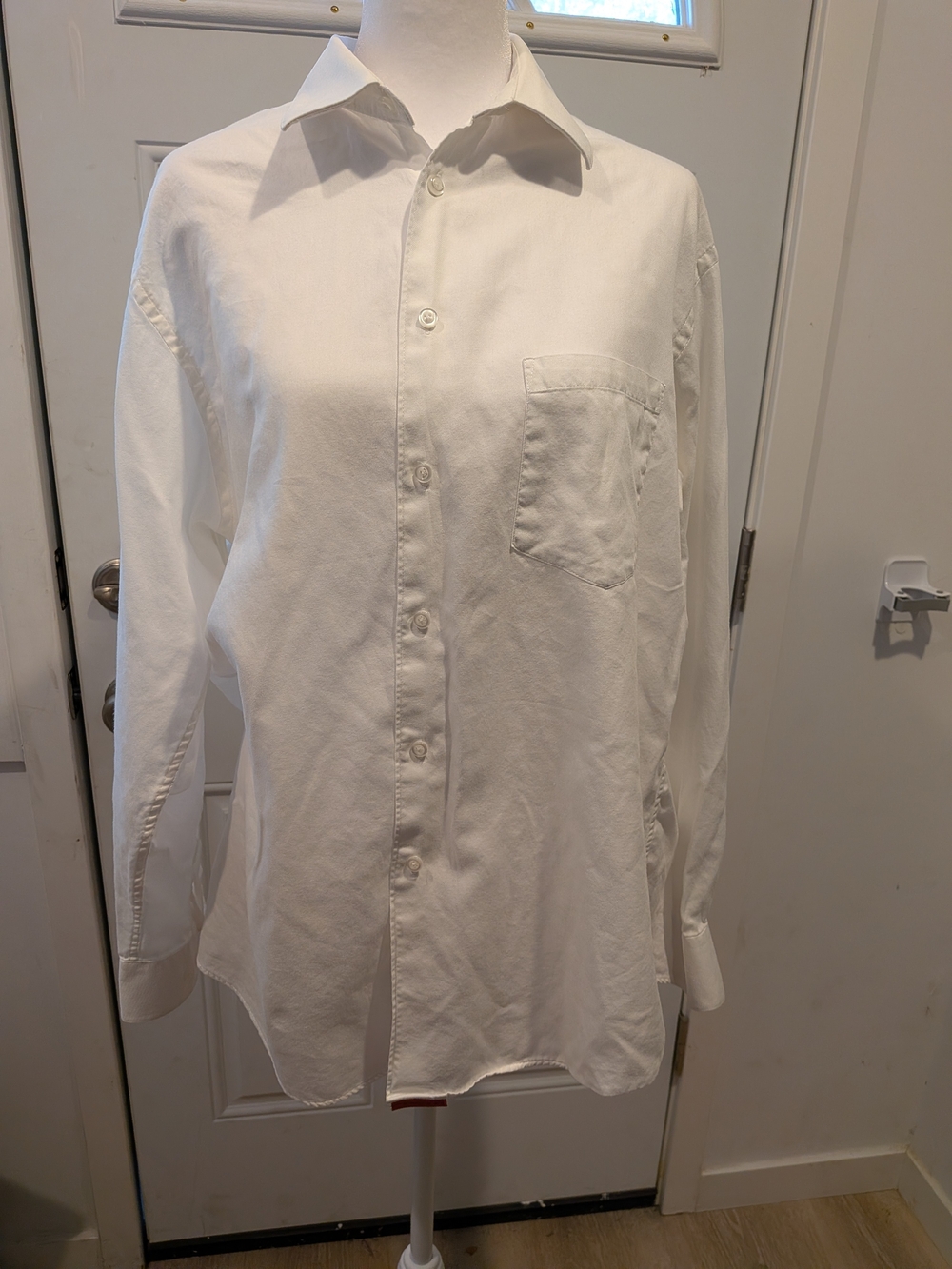 Alfani Men's White Long-Sleeve Button-Down Shirt